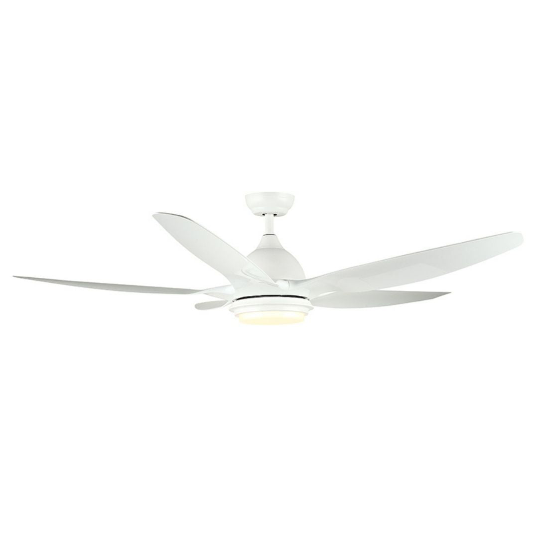 Ventilador de Techo con Luz Led 24w, Motor DC 60w Silencioso Blanco