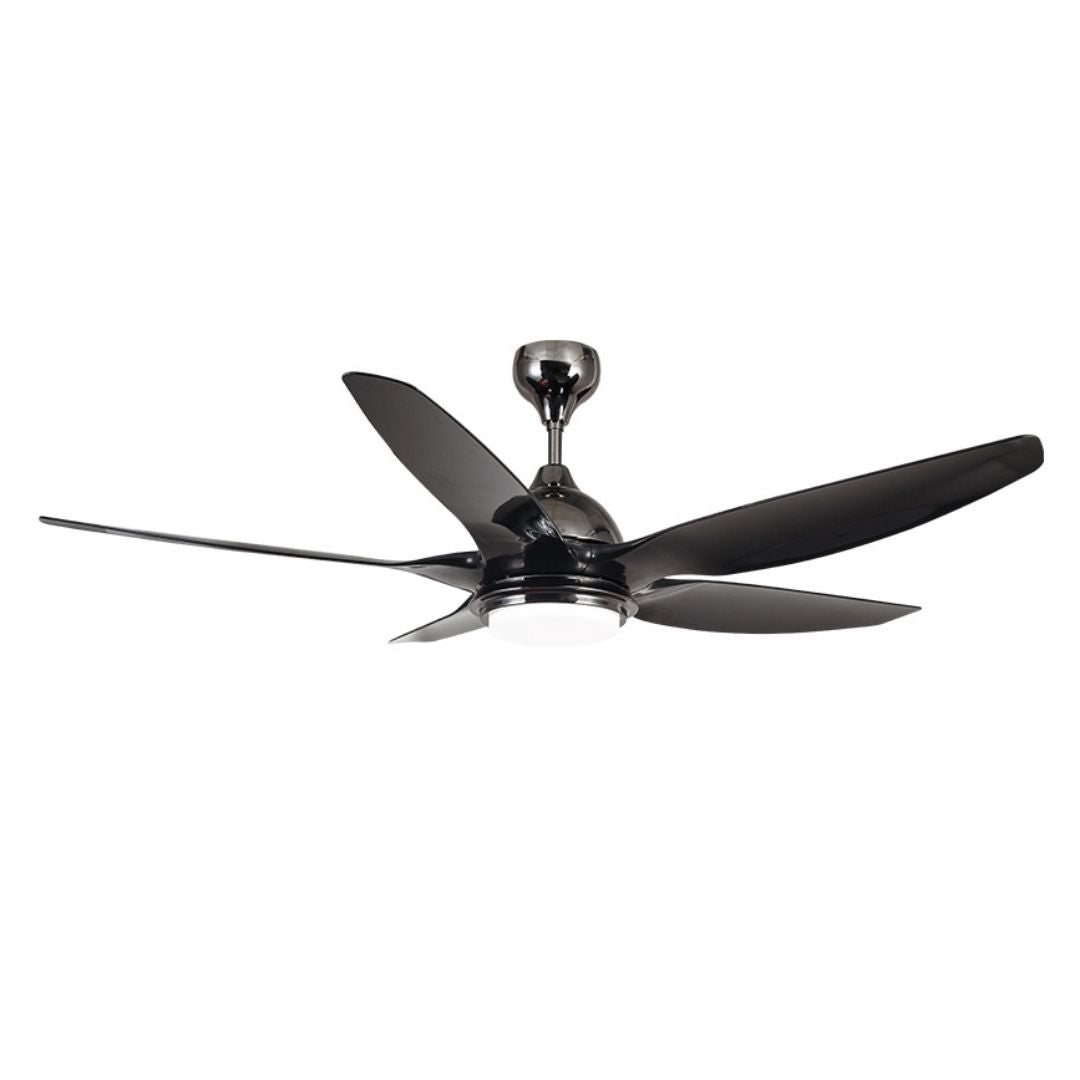 Ventilador de Techo con Luz Led 24w, Motor DC 60w Silencioso Negro
