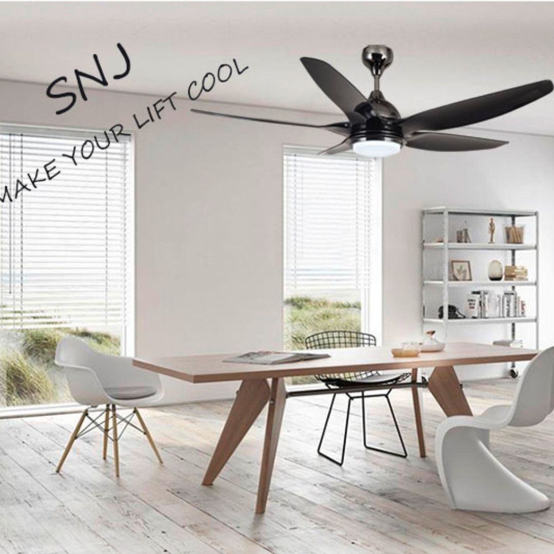 Ventilador de Techo con Luz Led 24w, Motor DC 60w Silencioso Negro