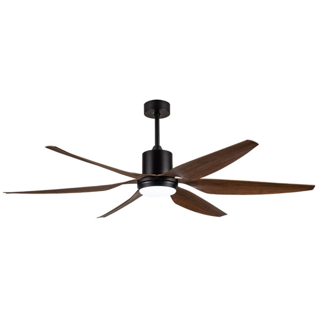 Ventilador de Techo con Luz Led 24w y Motor DC 36w en Negro y Madera