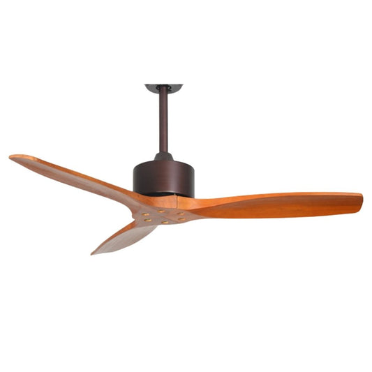 Ventilador de Techo con Motor 35w DC y 3 Aspas en Madera Oscura