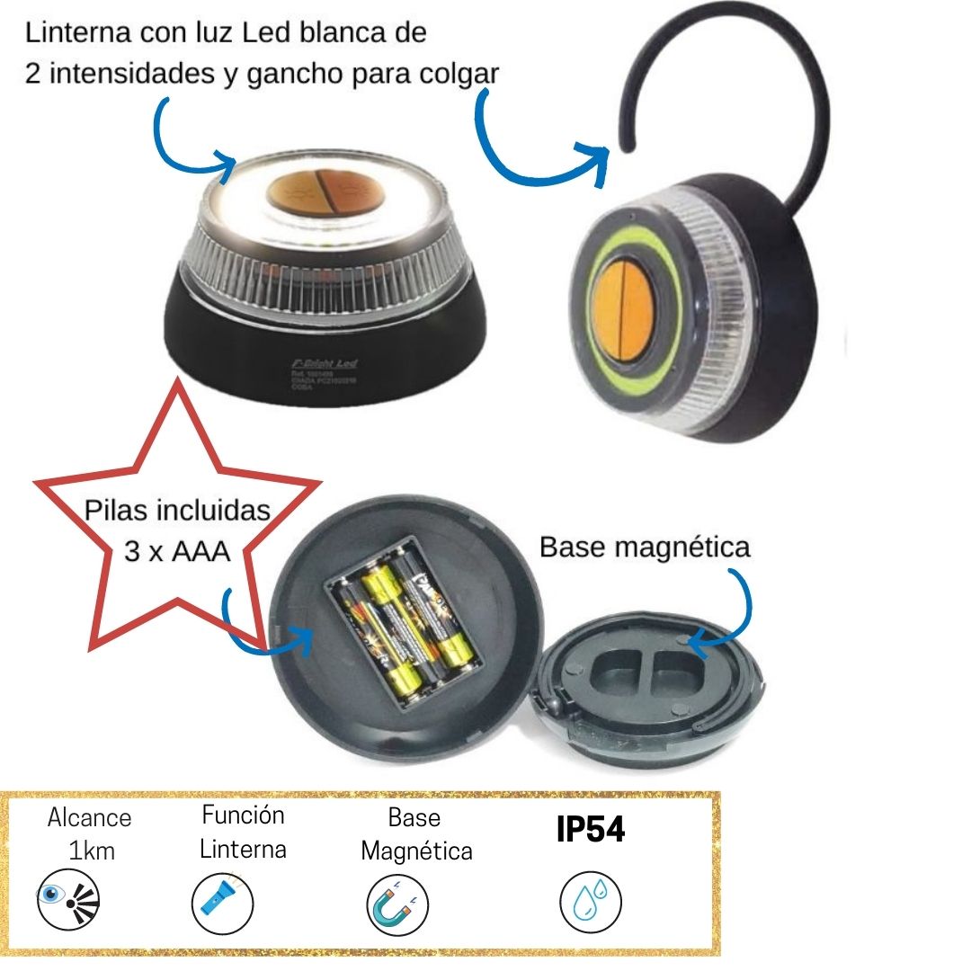 Luz de Emergência e Sinalização V16 Homologada DGT Pack 2 unidades