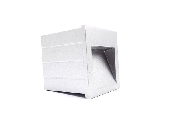 Aplique Led Exterior Empotrar 3W 3000k Cuadrado Plata IP54