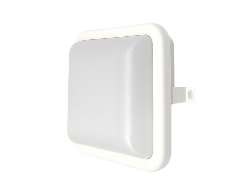 Aplique LED para exterior 8W IP44 quadrado branco