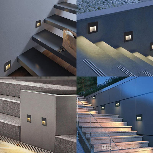 Aplique Led Exterior Cuadrado IP65 1,2w 3000k