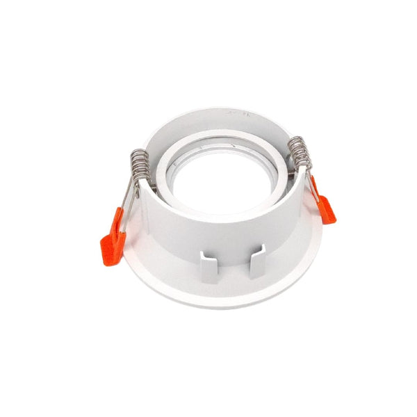 Aro Basculante Redondo Blanco, corte 85 mm y Portalámparas GU10