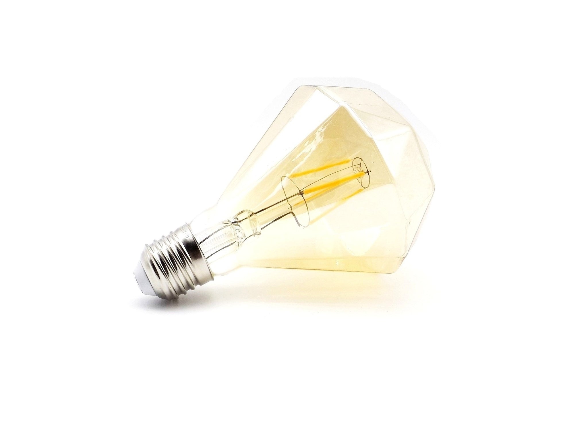 Bombilla Decorativa Led prisma de cristal dorado E27 4w 2200k