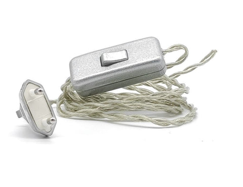 Cable Trenzado con Interruptor y Clavija Transparente