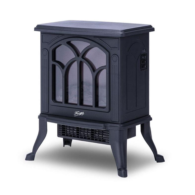 Cheminée électrique type poêle à effet flamme 750W / 1500W, 410 x 460 x 355 mm