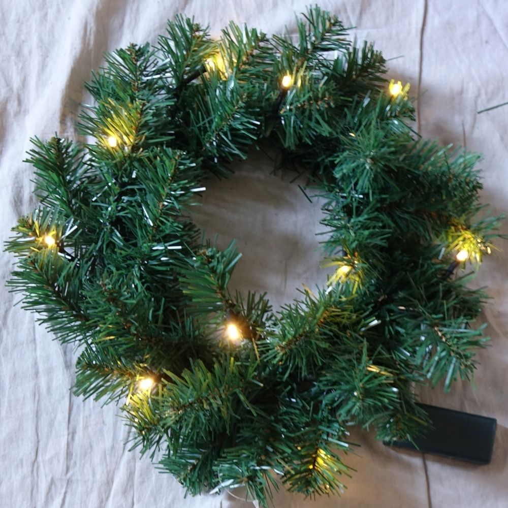Corona de Navidad Led Luces Cálidas