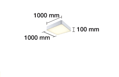 Plafón Led Cuadrado Blanco 4200k 53w - 80 w -210 w