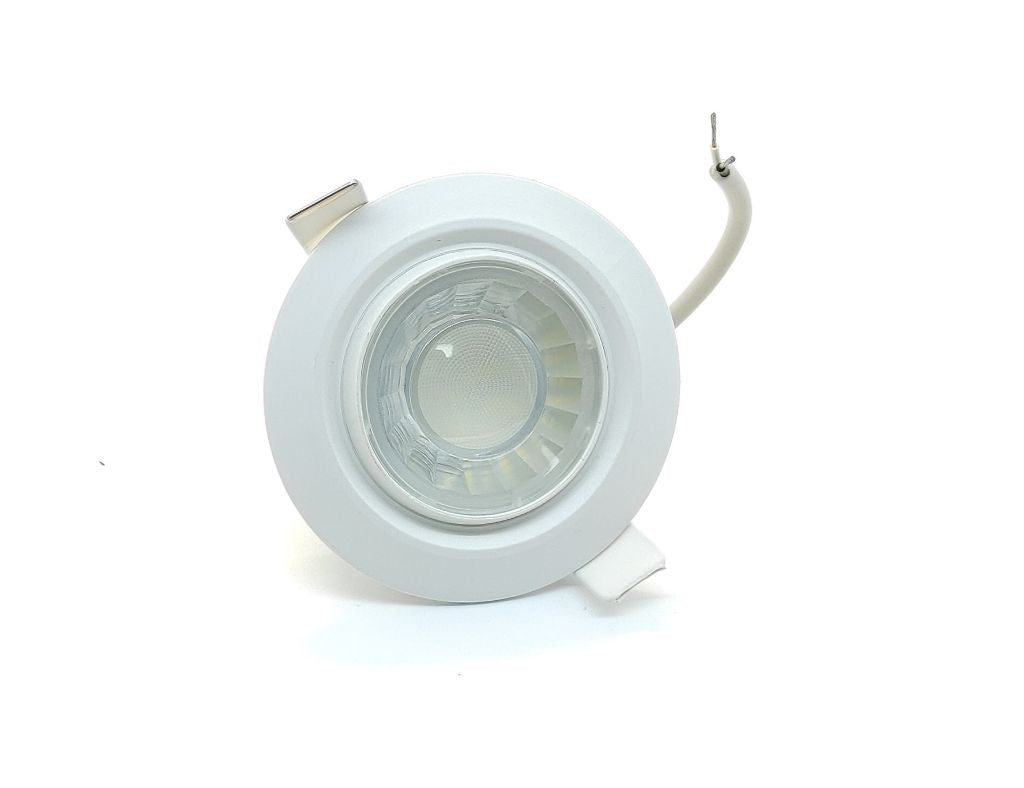 Downlight LED redondo embutido ajustável 8w corte 75 mm