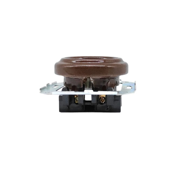 Enchufe Empotrable de Porcelana Marrón 16A 230V