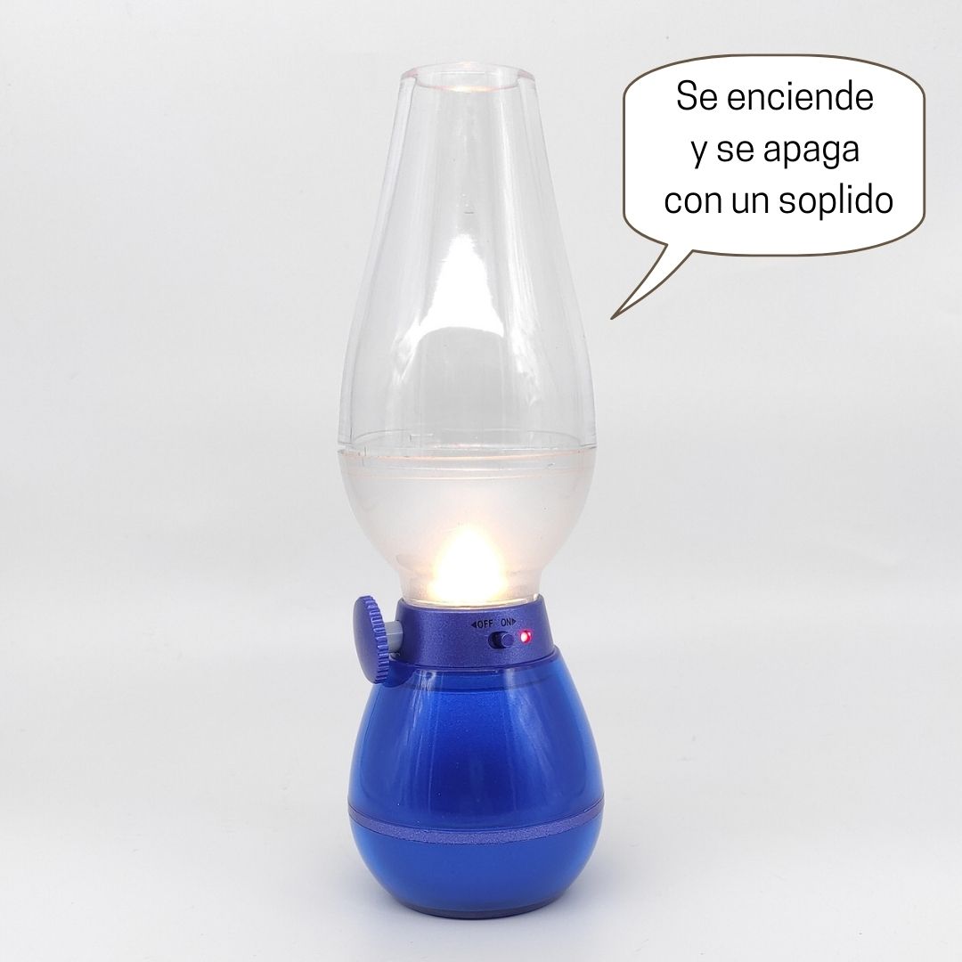 Lanterna Led Azul Recarregável com USB 0,4w 3000k