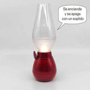 Farolillo Rojo Led Recargable con USB 0,4w 3000k