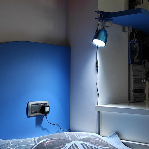 Flexo Led con Pinza de Sujeción Mini  3w 6400K Azul
