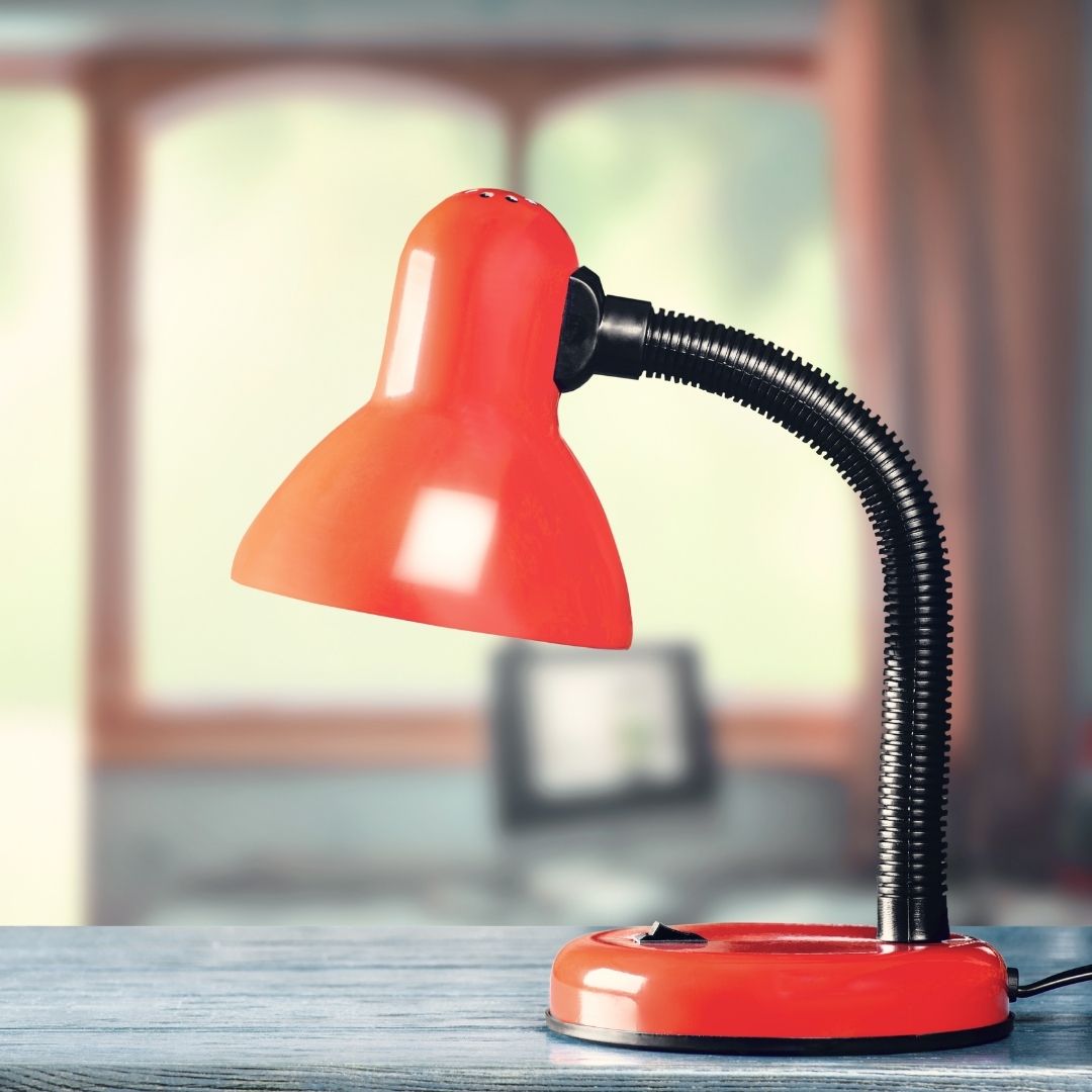 Flexo de Escritorio Rojo E27 25w