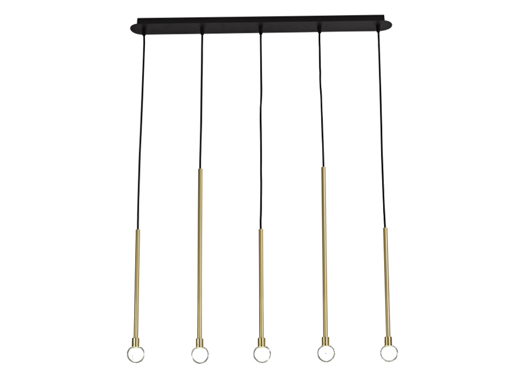 Candeeiro suspenso LED Ailana com 5 lâmpadas G9 15W 3000K