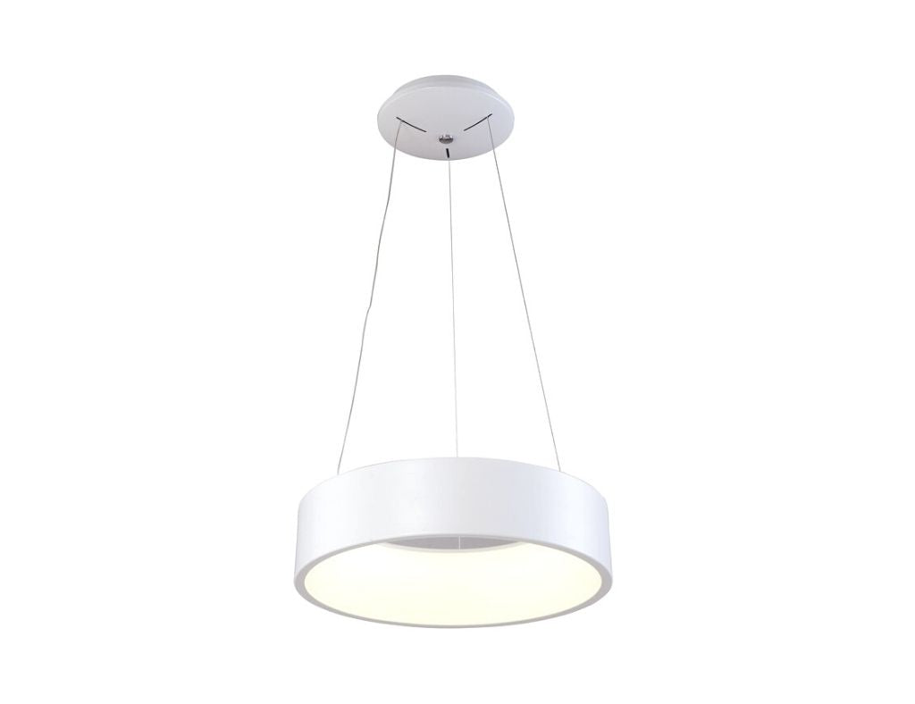 Lámpara Colgante Led Diseño Círculo Blanco 42w 3000K