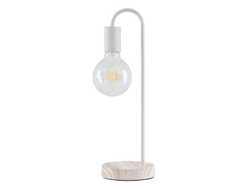 Lampe de table Alvar blanche pour ampoule Vista