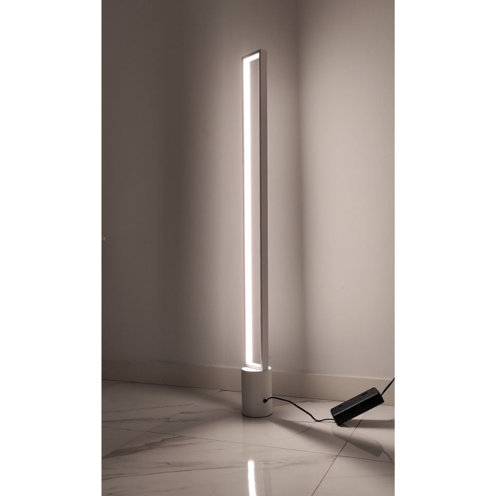 Lampadaire LED en métal blanc Knut intensité réglable 30w 3000k