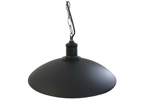 Lámpara Colgante Diseño Industrial con Tulipa Negra de metal