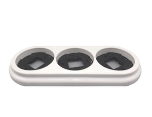 Marco Triple Superficie de Porcelana Blanca