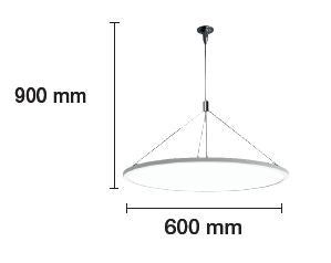 Plafonnier Led 48w 3000k-4500k Blanc