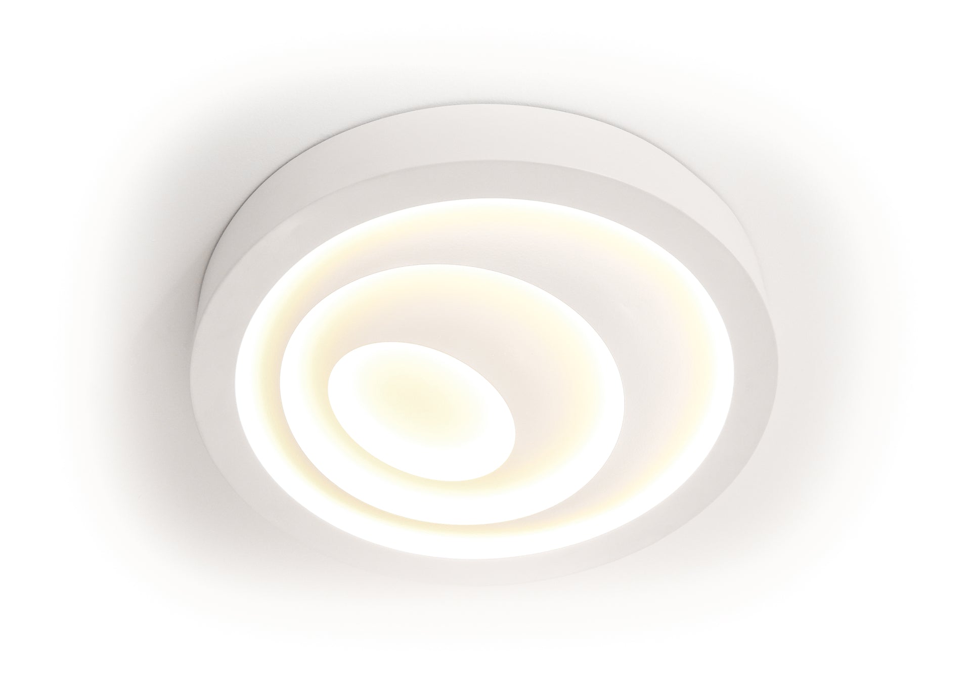 Plafonnier LED 52W/65W/120W 3000K avec un design moderne de cercles concentriques