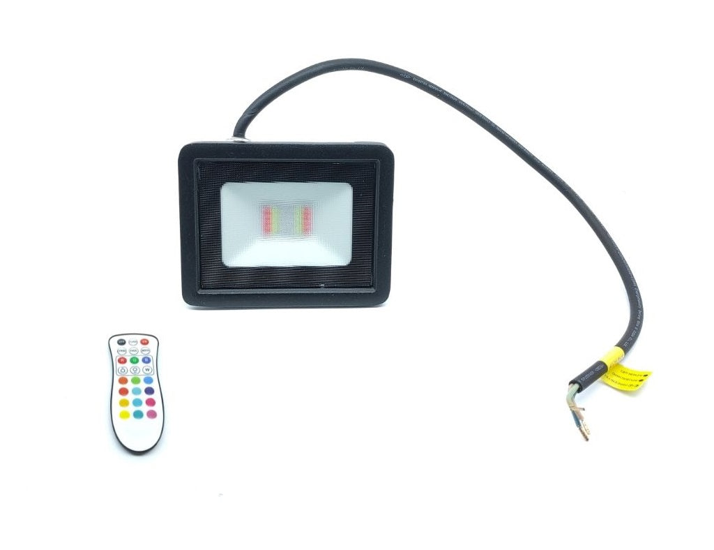Foco Proyector Led 20W RGB IP65 con Mando a Distancia para controlar varios aparatos