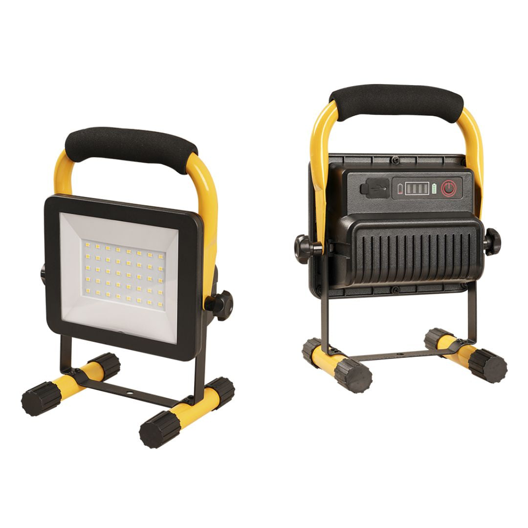 Foco Trabajo Proyector Led Portátil Recargable con USB 10w 4000k IP54