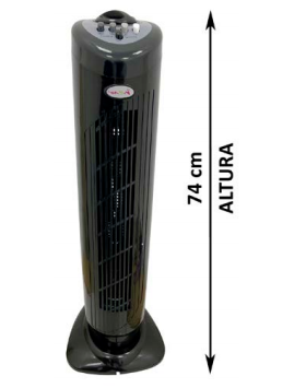 Ventilador de Torre con programador, oscilante 45w 74 cm de altura