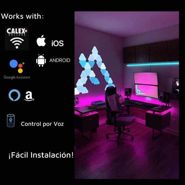 Tira Led Smart RGBW 5 mts. WIFI (2,4GHz), Control de Voz, mando a distancia,16 colores y 4 Modos de Escena
