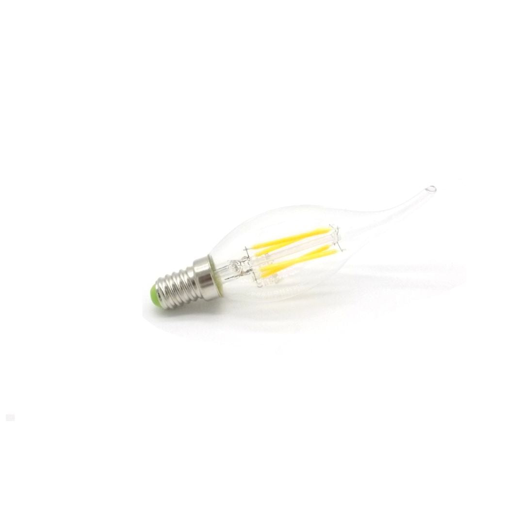 Bombilla Vela Filamento Led E14 3w 2800k con Punta Torcida